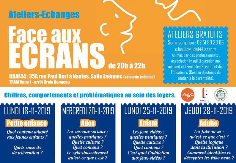 Face aux Ecrans – Ateliers-Echanges / Udaf 44