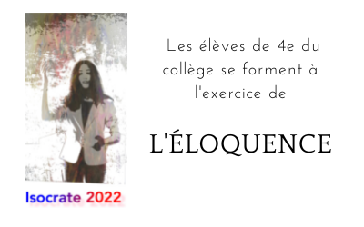 Concours d’éloquence pour les élèves de 4e