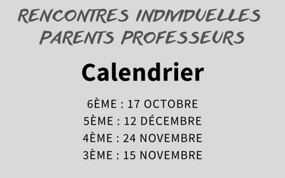 Rencontres individuelles parents professeurs