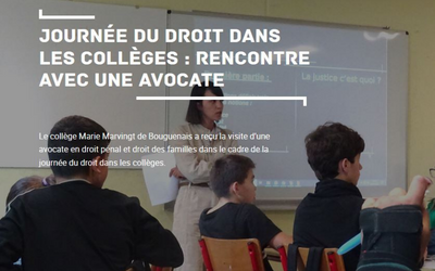 Journée du droit au collège Marie Marvingt