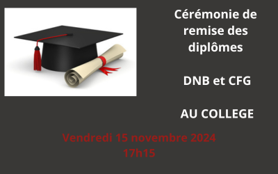 Cérémonie de remise des diplômes